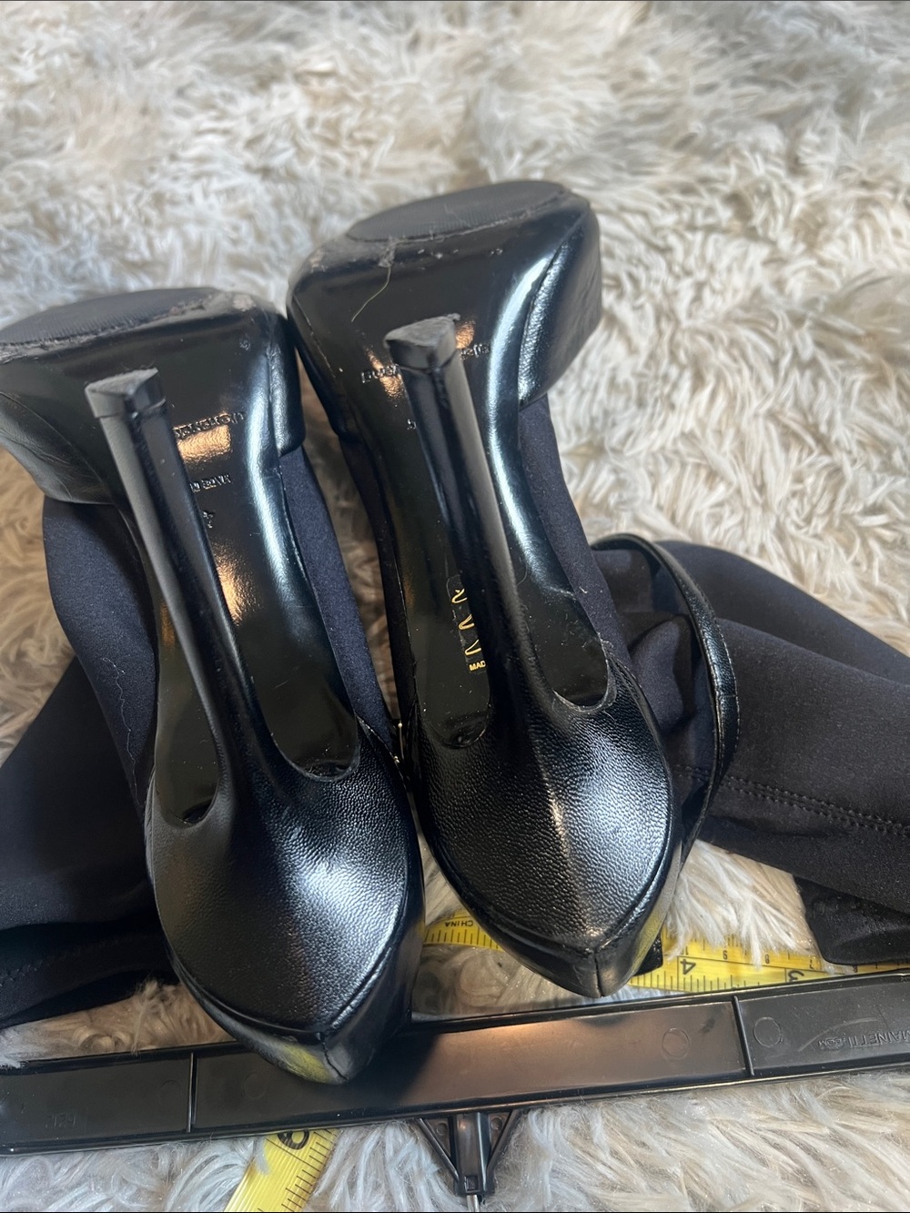 Alexander Wang Black Stiletto Sock Ankle Booties - Picture 7 of 11